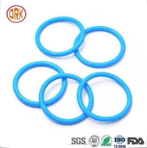 0.5mm - 1000mm 568 블루 실리콘 밀폐 고무 반지 RoHS 고무 평면 O 반지