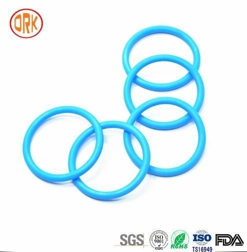 0.5mm - 1000mm 568 블루 실리콘 밀폐 고무 반지 RoHS 고무 평면 O 반지