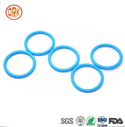 0.5mm - 1000mm 568 블루 실리콘 밀폐 고무 반지 RoHS 고무 평면 O 반지